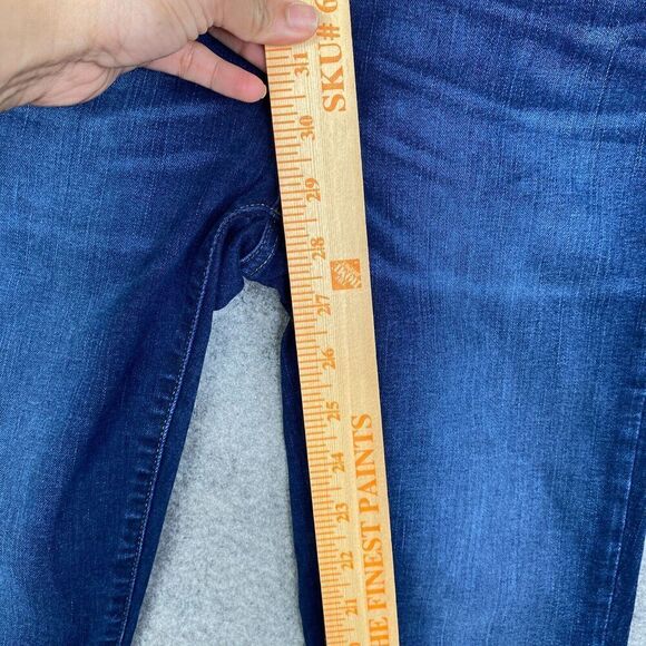 Madewell Curvy High-Rise Skinny Jeans in Dark Wash Blue Size 26 - Picture 5 of 13